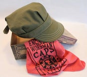 Image of BEAR BRAND Olive Duck Canvas Engineer and Workman Cap w/ Natural Cotton Thread