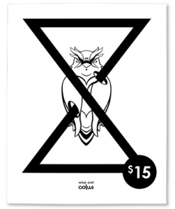 Image of wise owl | print
