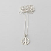 Image of Peace Mini Charm on Box Chain