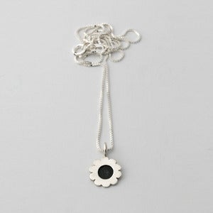 Image of Flower Mini Charm on Box Chain or Silk | Silver