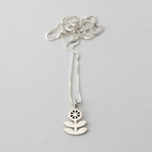 Image of Blossom Mini Charm on Silver Box Chain or Silk {30% OFF + FREE SHIPPING}
