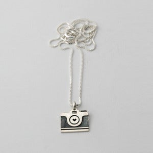 Image of Camera Mini Charm on Box Chain 