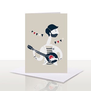 Image of Mandolin Note Card | 75%