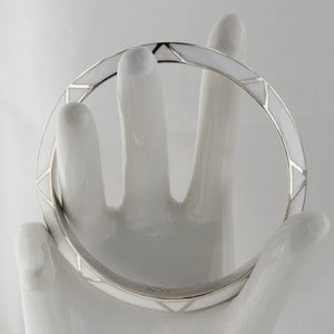 Image of Multi Facets Bangle - White