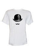Image of Mens Bowler hat and moustache T shirt