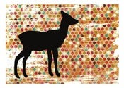 Image of Deer Silhouette Print, Right Facing 5 x 7