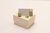 Image of Square Resin Studs (Sage) by Emerald Green Submarine