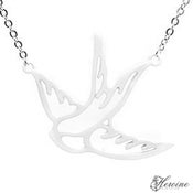 Image of Large Silver Swallow Necklace