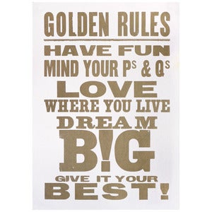 Image of Golden Rules Letterpress poster