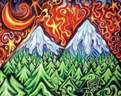 Image of Mountains on Canvas