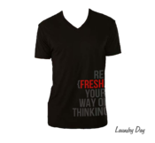 Image of Laundry Day RE{FRESH} V-Neck Tee BLACK 