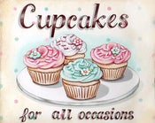Image of Cupcakes for all occasions matted ready to frame print