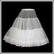 Image of NYLON CHIFFON LACE PETTICOAT - 5 COLOURS ADJUSTABLE LENGTH
