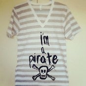 Image of LAST CALL: I'm A Pirate Striped V-Neck