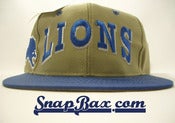 Image of VINTAGE DETROIT LIONS TWILL BLOCK BEIGE SNAPBACK