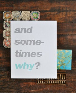Image of Letterpress print - AEIOU - 8x10