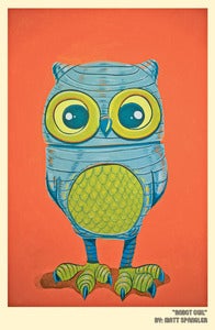 Image of Robot Owl Print