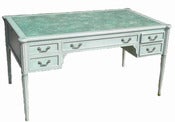 Image of Spectacular French Gray ( Light Blue ) English Writing Desk NR 