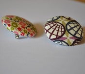 Image of Broche  ronde  en tissu Liberty