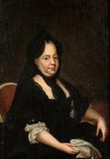 Image of Antique 18C Portrait Painting 0f Empress Maria Theresa 