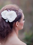 Image of Hera Double Flower Gemstone Sprig Fascinator