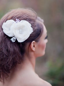 Image of Hera Double Flower Gemstone Sprig Fascinator