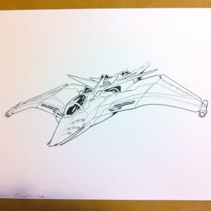 Image of Corax C jet original Battletech artwork