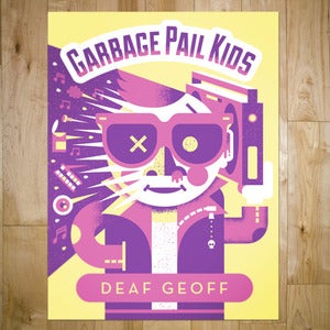 Image of garbage pail kids - Deaf Geoff