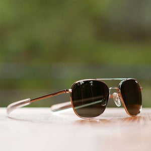 Image of Randolph Engineering Aviator Sunglasses - Bright Chrome Frame AGX Lens