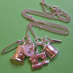 Image of My Vintage Sewing Kit Necklace SALE