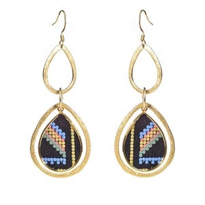 Image of Pamela Earrings - Tribal Suede