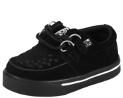 Image of Black Suede Baby 2-Ring Creeper Sneaker
