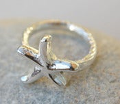 Image of MODERNIST RING - Sterling silver ring. Starfish.