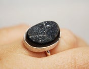 Image of Sterling silver ring with drusy agate