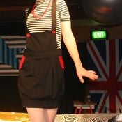 Image of Bubbleskirt Pinafore with Blue Pockets. Cute! Cute! Only 1 in stock! FREE SHIPPING INCLUDED!