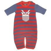 Image of wide eyed owl playsuit, by Little Green Radicals