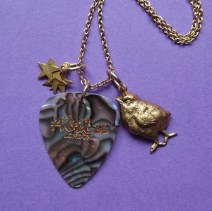 Image of Vintage Rock Chick Plectrum Necklace (various colours)