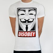Image of White Disobey Project V for Vendetta Tee