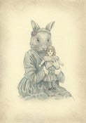Image of Lilac bunny and her doll