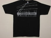 Image of INPRISON SHAPE T-Shirt, Black with Silver Barbed Wire Design, M - XL