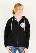 Image of "Sentiments" Zipper Hoodie black