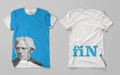 Image of Hand Printed fiN T-Shirt Blue  