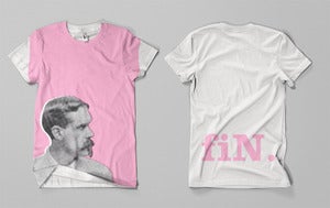 Image of Hand Printed fiN T-Shirt Pink