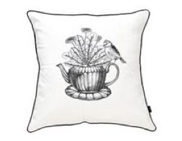Image of early bird cushion cover {black}