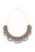 Image of small 'metal lace' necklace- beige