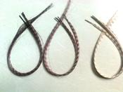 Image of Buy one Get one FREE "White Stripes" Alternative Rooster Feathers NATURAL & Pastel