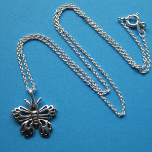 Image of Butterfly Flutter-By Strictly Sterling Necklace
