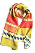 Image of Sarape Print Scarf in Melon