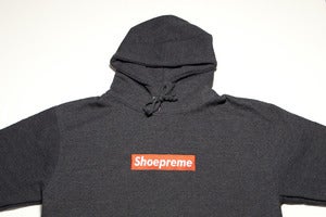 Image of Shoepreme Hoody - Charcoal/Red 