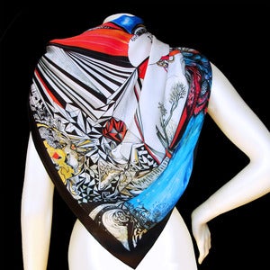 Image of SYSTEM IN PROGRESS Silk Scarf